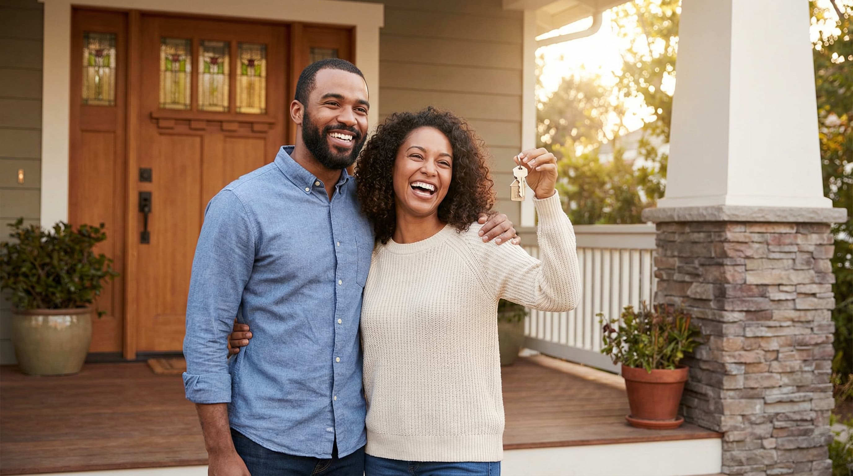 A classic Spanish-style Los Angeles home with a manicured front yard